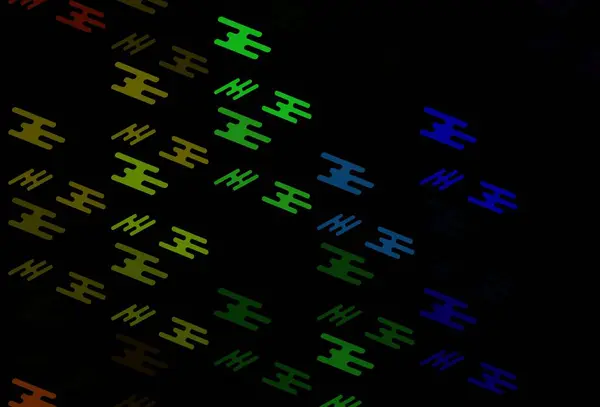 Dark Multicolor Rainbow Vector Layout Flat Lines Blurred Decorative Design — Stock Vector