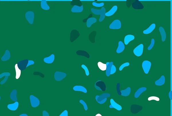 Azul Claro Textura Vectorial Verde Con Formas Aleatorias Ilustración Colorida — Vector de stock