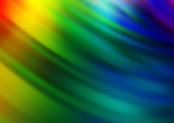 Light Multicolor Modello Vettoriale Arcobaleno Con Linee Astratte — Vettoriale Stock