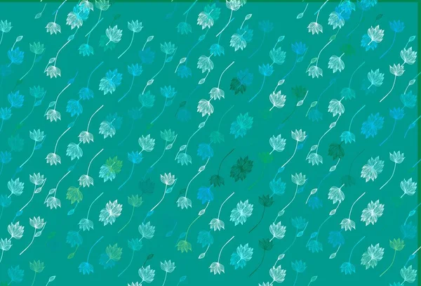 Hellblauer Grüner Vektorskizzeneinband Eine Elegante Helle Illustration Mit Blättern Natürlichen — Stockvektor