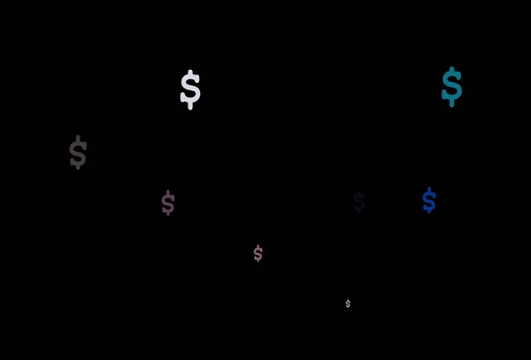 Mörkblå Rött Vektormönster Med Dollar Modern Abstrakt Illustration Med Symboler — Stock vektor