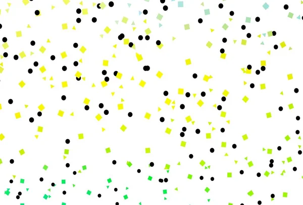 Светло Зеленая Желтая Векторная Компоновка Кругами Линиями Прямоугольниками Абстрактная Градиентная — стоковый вектор
