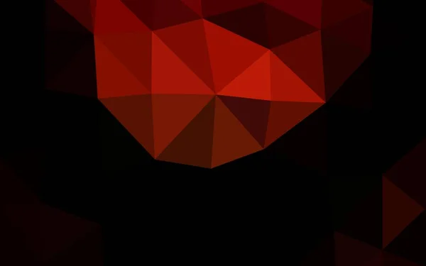 Couverture Polygonale Abstraite Vectorielle Rouge Foncé — Image vectorielle