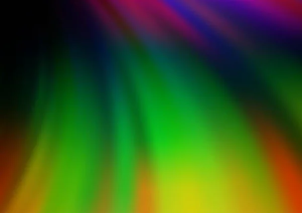 暗多色 彩虹矢量图案 弧形圆形 — 图库矢量图片