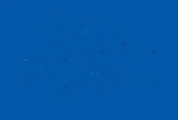 Светло Голубая Зеленая Векторная Компоновка Круговыми Пятнами Кубами Абстрактный Фон — стоковый вектор