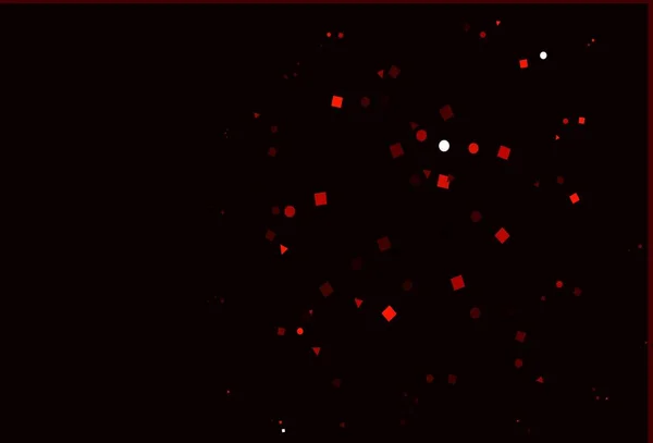 Шаблон Светло Красного Вектора Кристаллами Кругами Квадратами Круги Линии Ромб — стоковый вектор
