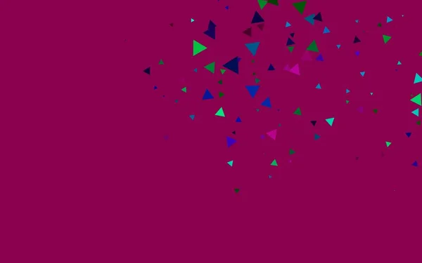 Luce Multicolore Sfondo Vettore Arcobaleno Con Linee Triangoli — Vettoriale Stock