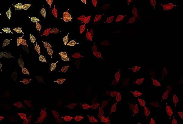 Темно Красный Векторный Рисунок Смутная Абстрактная Иллюстрация Листьями Стиле Каракулей — стоковый вектор