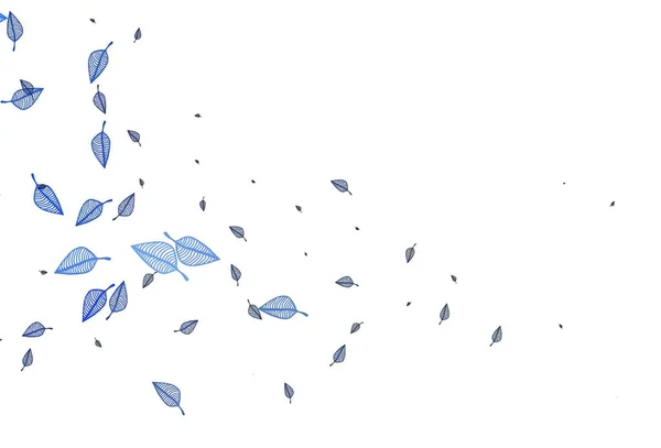 Lichtblauwe Vector Schets Template Creatieve Illustratie Eenvoudige Stijl Met Bladeren — Stockvector