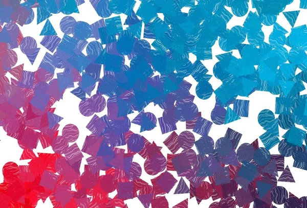 Светло Синяя Красная Векторная Текстура Стиле Поли Кругами Кубиками Абстрактная — стоковый вектор