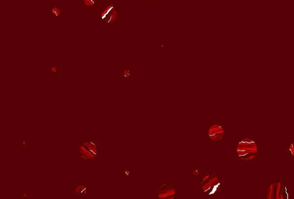Disposition Vectorielle Rouge Clair Avec Des Formes Circulaires Illustration Abstraite — Image vectorielle