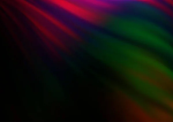 暗色多色 有液体形状的彩虹矢量图案 — 图库矢量图片