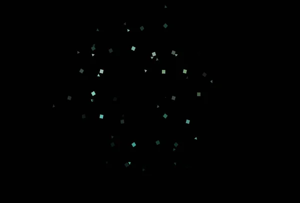 Tmavě Zelená Žlutá Vektorová Šablona Krystaly Kruhy Čtverci Kruhy Čáry — Stockový vektor