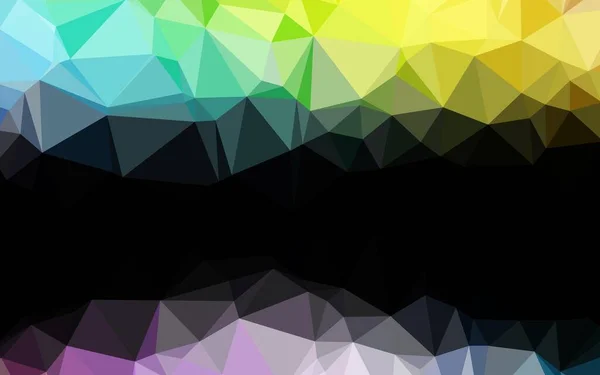 Lumière Multicolore Vecteur Arc Ciel Low Poly Layout — Image vectorielle