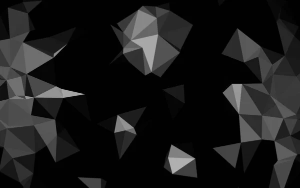 Dunkelsilber Graue Vektor Verschwommene Dreieck Textur — Stockvektor
