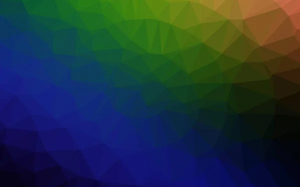 Dark Multicolor Rainbow Vector Driehoek Mozaïek Template — Stockvector