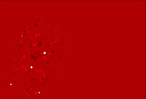 Plantilla Vector Rojo Claro Con Formas Burbuja Una Ilustración Color — Vector de stock