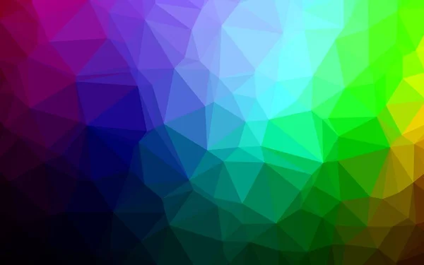 Dark Multicolor Rainbow Vector Abstract Mozaïek Patroon — Stockvector