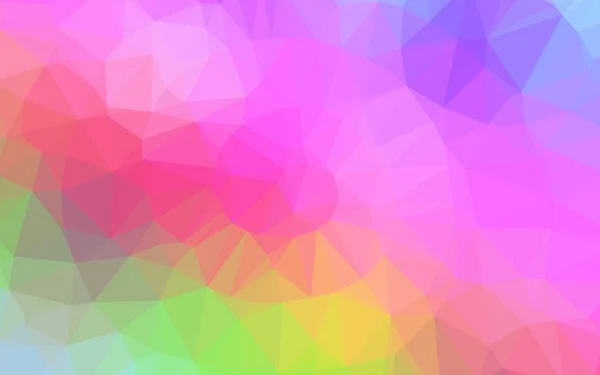 Light Multicolor Rainbow Vector Polygon Abstract Backdrop — 스톡 벡터