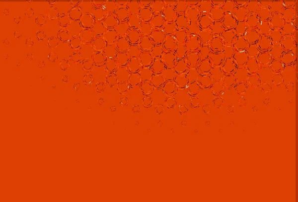 Leicht Orangefarbene Vektortextur Mit Scheiben Abstrakte Illustration Mit Farbigen Blasen — Stockvektor