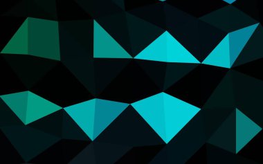 Açık mavi, yeşil vektör parlayan üçgen desen.