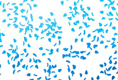 Kaotik şekilli açık mavi vektör deseni. Modern tarzda değişen renkli kaotik formlar. İşiniz için en iyi akıllı tasarım.