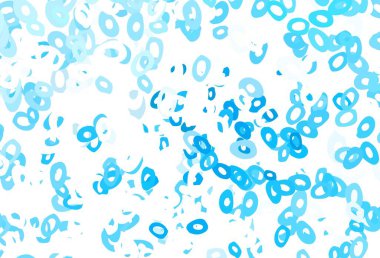 Açık mavi, daireli kırmızı vektör şablonu. Renkli su damlaları olan modern soyut çizimler. Suyun deseni, yağmur damlaları.