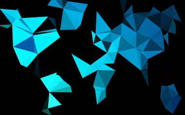 Açık Mavi, Yeşil vektör üçgen mozaik doku.