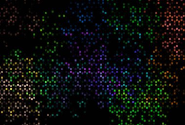 Koyu renk, gökkuşağı vektör desenli kristaller, dikdörtgenler. Dikdörtgen şekilli soyut çizimler. İş ilanınız için akıllı tasarım.