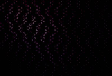 Kare biçiminde koyu mor vektör şablonu. Renkli dikdörtgenlerle modern soyut çizimler. Web siteleri, iniş sayfaları için desen.