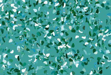 Açık mavi, rastgele şekilli yeşil vektör dokusu. Soyut gradyan şekilli basit renkli çizimler. Duvar kağıtları için zarif tasarım.