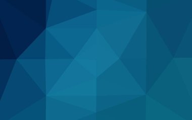 Koyu mavi vektör düşük poli kapağı.