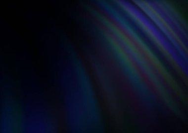 Bükülmüş çizgileri olan koyu mavi vektör arkaplanı.