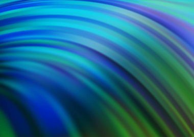 Açık Mavi, eğri çizgileri olan yeşil vektör arkaplanı.