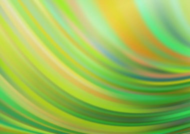 Açık Yeşil, çizgili sarı vektör şablonu, oval.