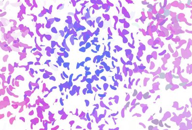 Açık Pembe, Memphis şekilli mavi vektör şablonu. Soyut tarzda rengarenk gradyan şekilleri olan bir resim. Duvar kağıtları için zarif tasarım.