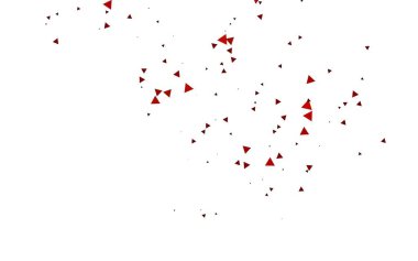 Kristalleri ve üçgenleri olan açık kırmızı vektör şablonu.