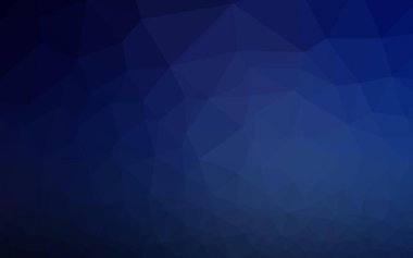 Koyu mavi vektör bulanık altıgen şablonu.