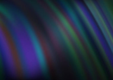 Koyu mavi, soyut çizgileri olan yeşil vektör arkaplanı.