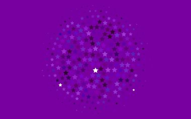 Küçük ve büyük yıldızlı hafif Mor vektör örtüsü.