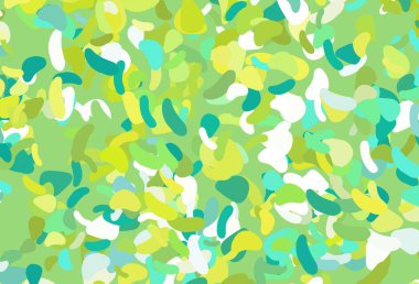 Açık mavi, rastgele şekilli sarı vektör dokusu. Renkli rastgele şekillerle modern soyut illüstrasyon. Bir cep telefonu için arka plan.