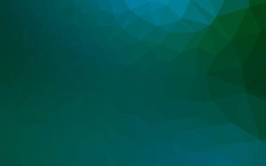 Koyu mavi, yeşil vektör çokgen yerleşimi.