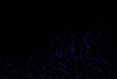 Renkli yıldızlı koyu mor vektör arkaplan. Renkli yıldızlı soyut çizimler. Bu kalıp yeni yıl ilanı, broşürler için kullanılabilir.