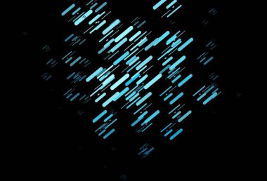 Dar çizgileri olan koyu mavi vektör deseni. Bulanık dekoratif tasarım basit bir şekilde çizgilerle. İş broşürleri, broşürler için desen.