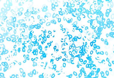 Açık mavi, baloncuklu yeşil vektör arka planı. Renkli su damlaları olan modern soyut çizimler. Posterler, afişler için tasarım.