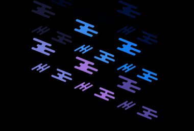 Koyu mavi, düz çizgileri olan kırmızı vektör düzeni. Bulanık arkaplanda gradyanı olan çizgiler. Reklamlar, posterler, afişler için desen.