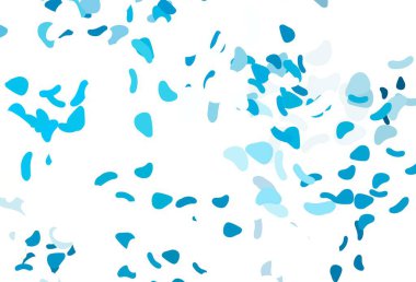 Kaotik şekilli açık mavi vektör deseni. Soyut tarzda rengarenk gradyan şekilleri olan bir resim. Web siteniz için basit tasarım.