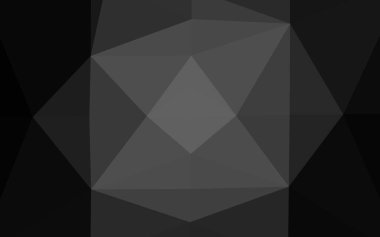 Koyu gümüş, gri vektör soyut çokgen örtüsü.