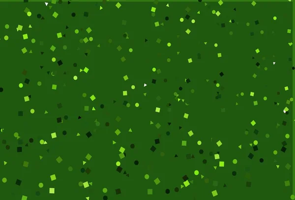 Textura Vectorial Verde Claro Estilo Polivinílico Con Círculos Cubos Ilustración — Vector de stock