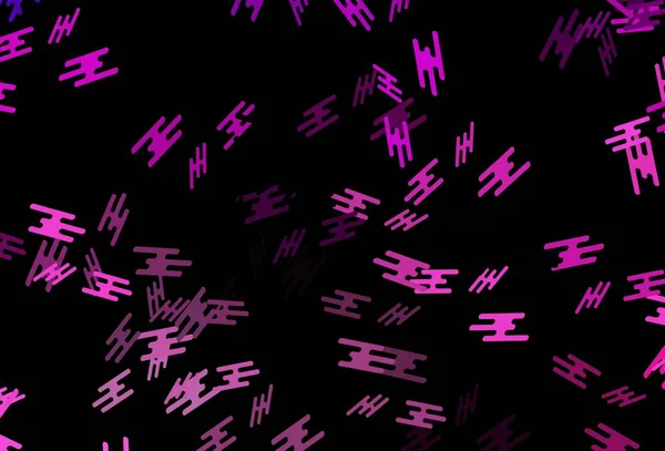 Темно Розовый Вектор Длинными Линиями Современная Геометрическая Абстрактная Иллюстрация Шестом — стоковый вектор